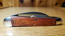 Great Eastern Cutlery Bloodwood Splitback Whittler 380321 New Mint W/Tube & Wax Paper 3 7/8" closed.