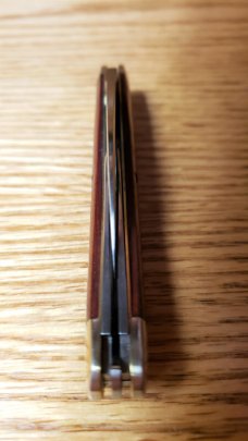 Great Eastern Cutlery Bloodwood Splitback Whittler 380321 New Mint W/Tube & Wax Paper 3 7/8" closed.