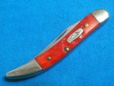 CASE XX SS USA 610096 RED JIGGED BONE SMALL TINY TOOTHPICK JACK POCKET KNIFE KNIVES