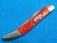 CASE XX SS USA 610096 RED JIGGED BONE SMALL TINY TOOTHPICK JACK POCKET KNIFE KNIVES