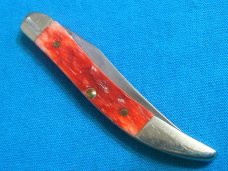CASE XX SS USA 610096 RED JIGGED BONE SMALL TINY TOOTHPICK JACK POCKET KNIFE KNIVES