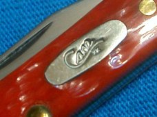 CASE XX SS USA 610096 RED JIGGED BONE SMALL TINY TOOTHPICK JACK POCKET KNIFE KNIVES