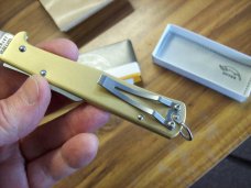 Otter Mercator Solingen Germany Handmade Solid Brass W/Clip UNUSED NIB