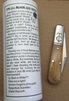 Great Eastern Cutlery. Lick Creek Tom's Choice Barlow Knife. Charlie Campagna SFO. 141118 .... (916)