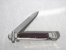 NEW A.G.A. CAMPOLIN 9" MALTESE GENUINE STAG MODIFIED BAYONET BLADE NICKEL SILVER BOLSTERS - W/POUCH