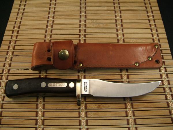 SCHRADE OLD TIMER 160 OT USA MADE NICE OLDER HIGH CARBON STEEL FIXED BLADE HUNTING KNIFE & SHEATH SCHRADE OLD TIMER 160 OT USA MADE NICE OLDER HIGH CARBON STEEL FIXED BLADE HUNTING KNIFE & SHEATH