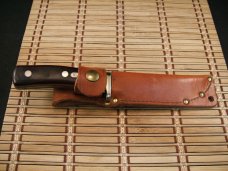 SCHRADE OLD TIMER 160 OT USA MADE NICE OLDER HIGH CARBON STEEL FIXED BLADE HUNTING KNIFE & SHEATH