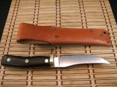 SCHRADE OLD TIMER 160 OT USA MADE NICE OLDER HIGH CARBON STEEL FIXED BLADE HUNTING KNIFE & SHEATH