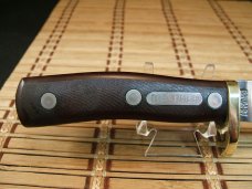 SCHRADE OLD TIMER 160 OT USA MADE NICE OLDER HIGH CARBON STEEL FIXED BLADE HUNTING KNIFE & SHEATH