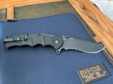 BOKER PLUS AUTOMAT KALASHNIKOV 101 FOLDER KNIFE, BLACK COMBO BLADE