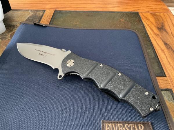 Boker Plus Automat Kalashnikov 101 Folding Knife 4" Bead Blast Combo Blade, FRN Handles