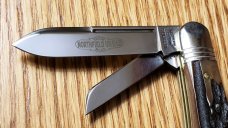 Great Eastern Cutlery Genuine Sambar Stag 2 Blade Jack Knife 062219 New/Mint with Tube and Wax Paper