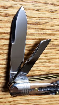 Great Eastern Cutlery Genuine Sambar Stag 2 Blade Jack Knife 062219 New/Mint with Tube and Wax Paper