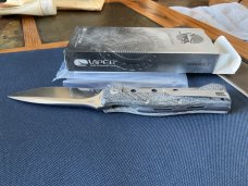 Viper Ten Silver Twill/G10 Handles-N690Co Satin Drop Point.