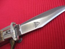 Vintage Italian INDIANA Shell Puller Fulcrum Stag Switchblade Knife