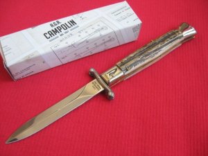 Italian Limited Edition Manual Open Swing Guard Stiletto Knife - A.G.A CAMPOLIN Italy