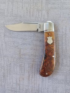 Bobby Toole Vintage Rag Micarta Lanny...Cpm154...3 15/16" closed..New...pouch and coa.