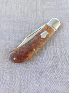Bobby Toole Vintage Rag Micarta Lanny...Cpm154...3 15/16" closed..New...pouch and coa.