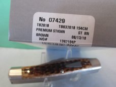 Case XX 2018 Tony Bose Brown Bone Premium Stockman Pattern # TB632018