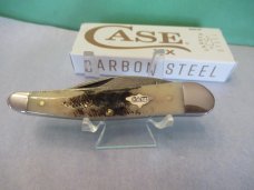 Case XX 2023 Damascus Seahorse Whittler Vintage Bone Pattern # V6355WH DAM 