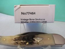 Case XX 2023 Damascus Seahorse Whittler Vintage Bone Pattern # V6355WH DAM 