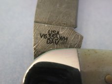 Case XX 2023 Damascus Seahorse Whittler Vintage Bone Pattern # V6355WH DAM 