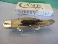 Case XX 2023 Damascus Seahorse Whittler Vintage Bone Pattern # V6355WH DAM 