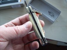 Hubertus Knife Solingen, Germany Small 08 Genuine  Stag/Antler  5 3/4 " Open Lillyput NIB
