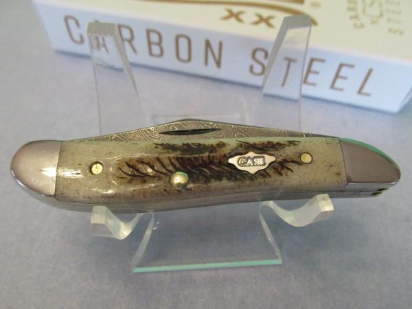 Case XX 2023 Damascus Peanut Vintage Bone Pattern #V6220 DAM 