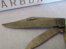Case XX 2023 Damascus Peanut Vintage Bone Pattern #V6220 DAM 
