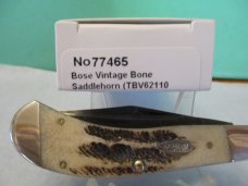 Case XX 2023 Damascus Vintage Bone (Error) Saddlehorn  Pattern #TBV62110 DAM 