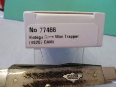 Case XX 2023 Damascus Vintage Bone Mini Trapper Pattern #V6207DAM 