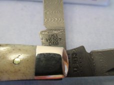 Case XX 2023 Damascus Vintage Bone Mini Trapper Pattern #V6207DAM 