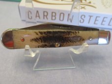 Case XX 2023 Damascus Vintage Bone Small Coke Bottle Pattern #V6225 1/2DAM 