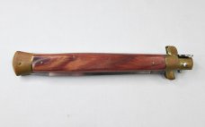 Vtg 13" Automatic Stiletto Switchblade - Wood Handles - Made in Italy