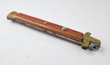 Vtg 13" Automatic Stiletto Switchblade - Wood Handles - Made in Italy