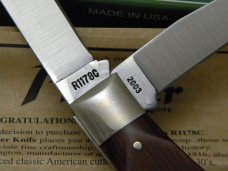 Remington UMC USA 2003 R1178C Cocobola Wood Baby Bullet Knife in Box