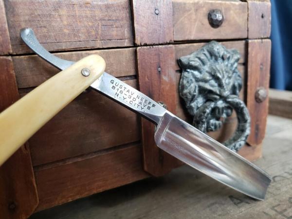 RARE Vintage Solingen, Gustav Neeff Straight Razor - Metro Steel - New York 1920s-1930s RARE Vintage Solingen, Gustav Neeff Straight Razor - Metro Steel - New York 1920s-1930s