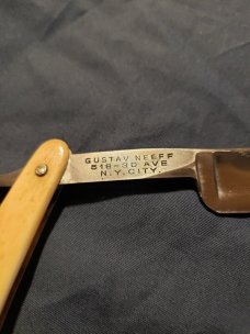 RARE Vintage Solingen, Gustav Neeff Straight Razor - Metro Steel - New York 1920s-1930s