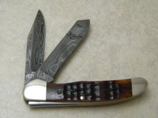 Remington UMC USA 2010 R2253D Bone Damascus Copperhead Knife in Box