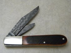 Remington UMC USA 2009 RB1242D Bone Damascus Big Daddy Barlow Knife 