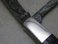 Remington UMC USA 2008 RB473 Amber Bone Damascus Razor Barlow Knife 