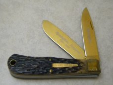 Remington USA 2002 R1123 Bone Gold Blade Trapper Knife NIB