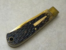 Remington USA 2002 R1123 Bone Gold Blade Trapper Knife NIB