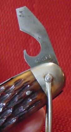 CATTARAUGUS CUTLERY CO. LITTLE VALLY N.Y. #42219 4 BLADE SCOUT UTILITY COMPASS KNIFE 1886-1963