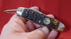 CATTARAUGUS CUTLERY CO. LITTLE VALLY N.Y. #42219 4 BLADE SCOUT UTILITY COMPASS KNIFE 1886-1963