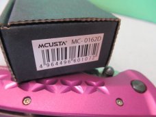 Mcusta Japanese Bush Sword Purple Anodized Aluminum Liner Lock Damascus Model MC-0162D