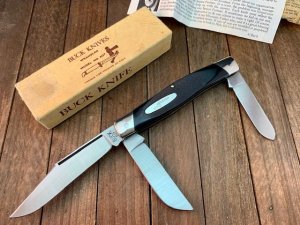 Buck 307 USA Stockman Black Sawcut Phenolic Pre-1986 MG10