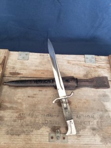 VERY RARE Carl Lutters - WW2 German Fireman's Dress Bayonet - Lion Stamp