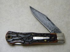 Remington 1999 Bone R1303-D Damascus Lockback Knife
